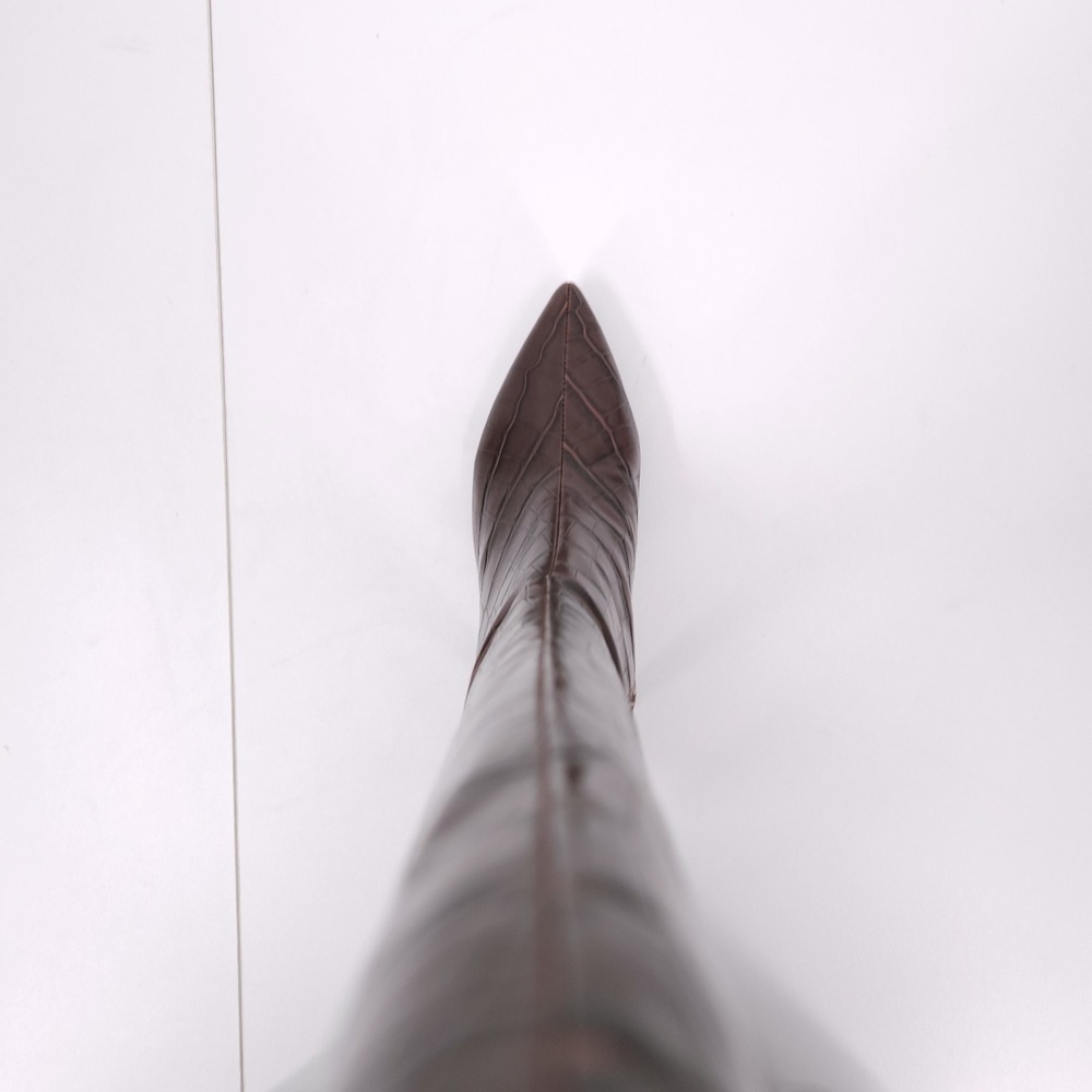 Guess Wayla Dark Brown Knee High Tall Pointed Toe Stiletto Boots Womens Size 8 M - Picture 9 of 15